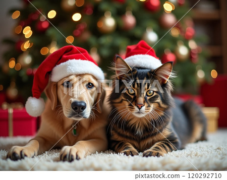 Animals in Christmas outfits Animals in Christmas outfits 120292710