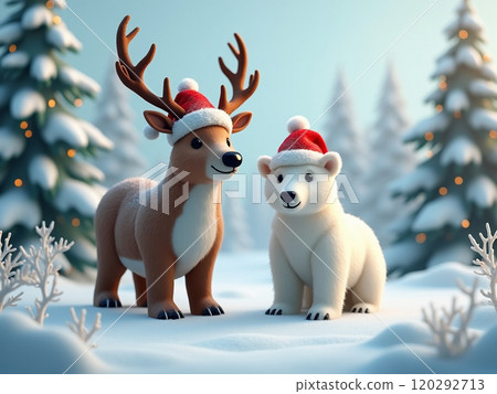 Animals in Christmas outfits Animals in Christmas outfits 120292713