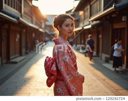 Foreign women sightseeing in Japan 120292724