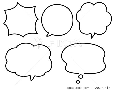 簡單的線條語音氣泡集 120292812