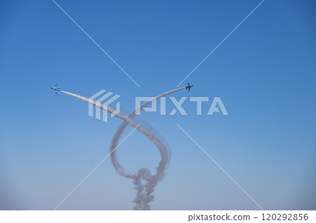 Blue Impulse performing aerobatics 120292856