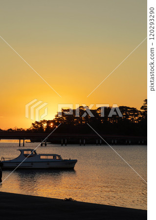 Sunrise in Matsushima, one of Japan's Three Great Views Sunrise in Matsushima, one of Japan's Three Great Views 120293290