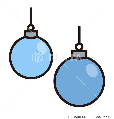 藍色聖誕飾品的簡單插圖 藍色聖誕飾品的簡單插圖 120293350