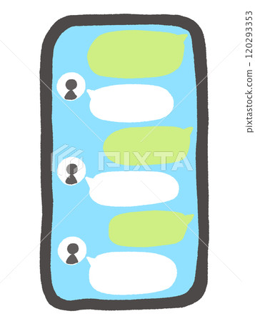 手繪鬆散智慧型手機通話螢幕訊息應用程式 120293353