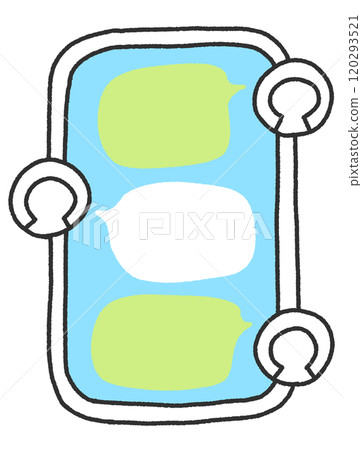 手繪鬆散智慧型手機通話螢幕訊息應用程式 120293521