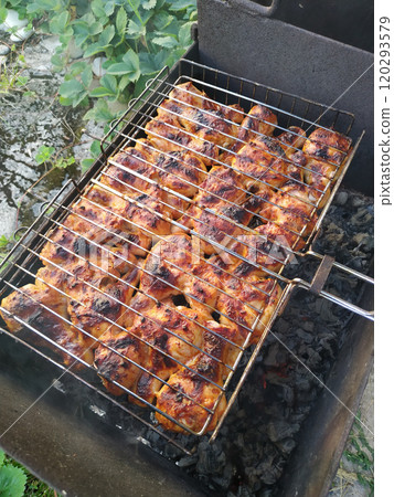 Uruguayan grill with a cut of beef kidney meat Uruguayan grill with a cut of beef kidney meat 120293579