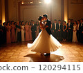 Dancing bride and groom 120294115