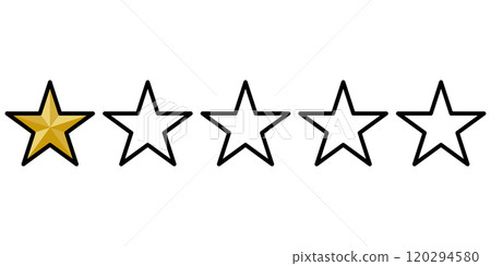 1 star rating illustration 120294580