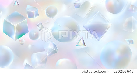 Translucent Floating Prisms Creating a Dynamic Interaction with Light in an Abstract Environment 120295643