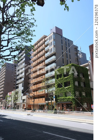 Cityscape with buildings in Nihonbashi-Hamacho, Tokyo Cityscape with buildings in Nihonbashi-Hamacho, Tokyo 120296378