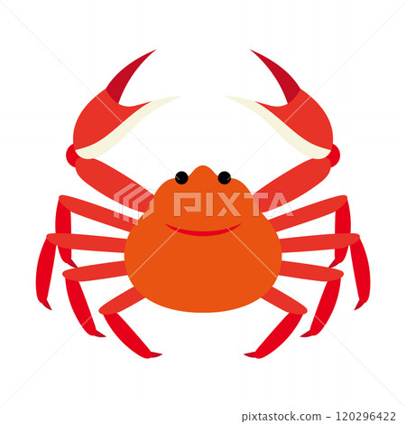 簡單可愛的螃蟹插畫 簡單可愛的螃蟹插畫 120296422