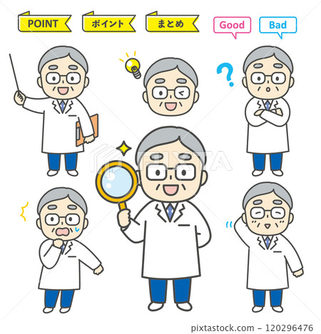 Male doctor character illustration icon Male doctor character illustration icon 120296476