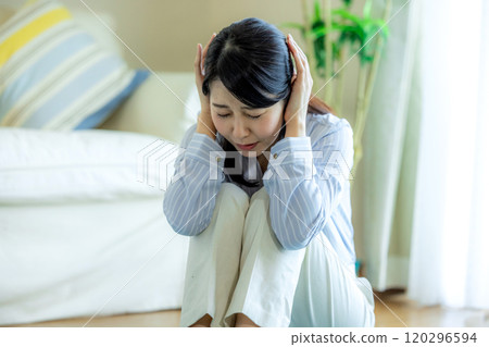 Depression Middle-aged woman 120296594