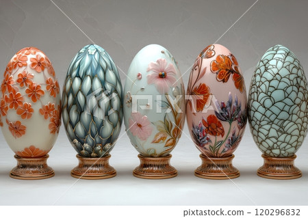 Elegant Decorative Eggs Available in Many Unique Designs and Beautiful Colors to Choose From 120296832
