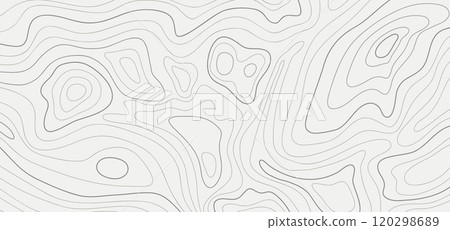 Abstract black line topography map contour with grey background.Vector illustration 120298689