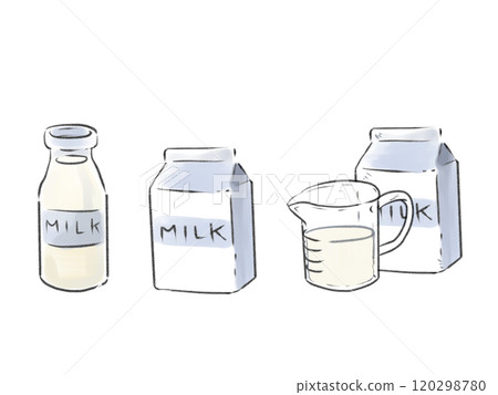 Various milk illustration set 120298780