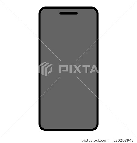 Simple smartphone illustration vector frame black Simple smartphone illustration vector frame black 120298943