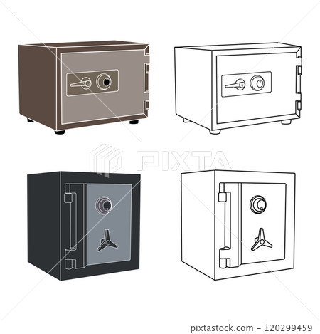Safety box for cash and documents icon 120299459