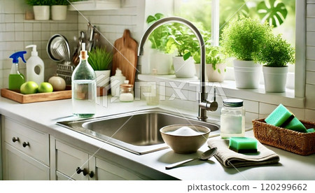 Eco-friendly living: cleaning 120299662