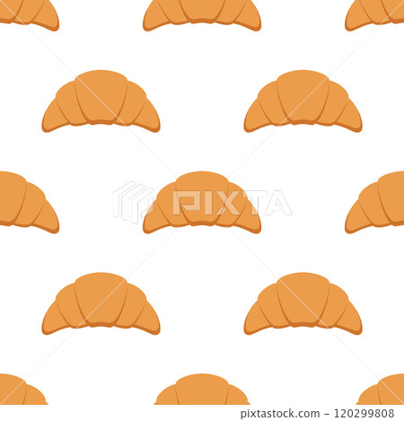 croissant seamless pattern 120299808