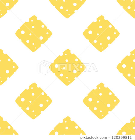slice cheese seamless pattern slice cheese seamless pattern 120299811
