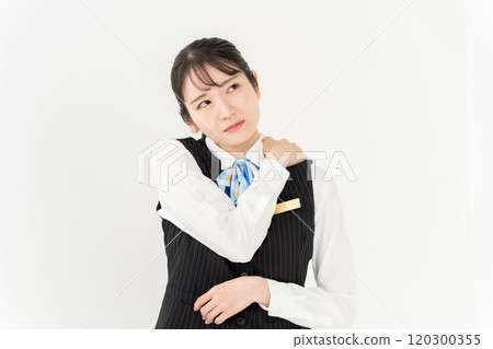 女商人製服肩膀僵硬 120300355