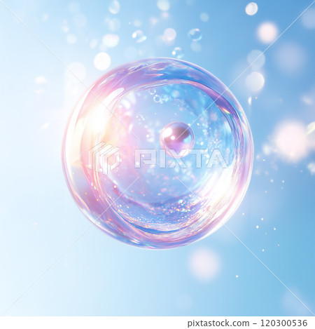 Bubbles floating in the blue sky Bubbles floating in the blue sky 120300536