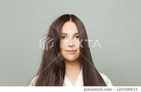 Sick, cut and healthy hair care straightening. Before and after treatment Sick, cut and healthy hair care straightening. Before and after treatment 120300615