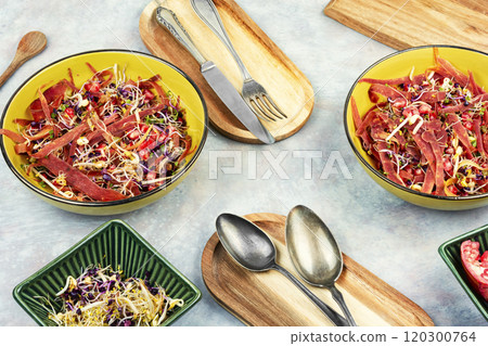 Vegan sprouts salad. 120300764