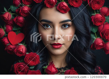 valentine's day in black and red 120300870