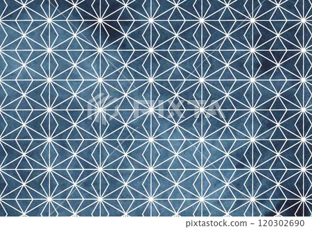 水彩日本圖案麻葉 120302690