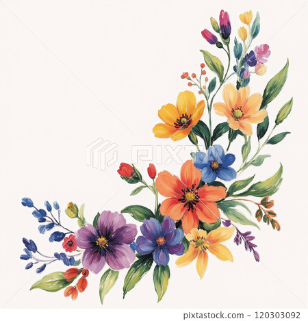 Stunning Abstract Elegant Oil Painting Floral Illustrations 120303092