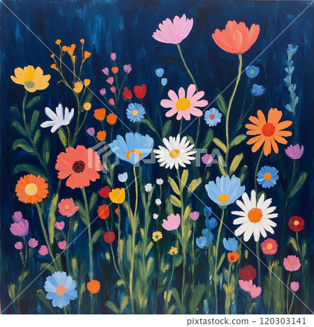 Striking Abstract Bold Floral Bouquet Illustrations Striking Abstract Bold Floral Bouquet Illustrations 120303141
