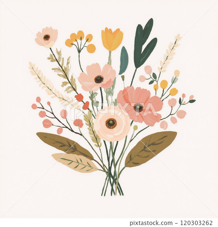 Abstract Beauty in Oil Painting Flowers Abstract Beauty in Oil Painting Flowers 120303262