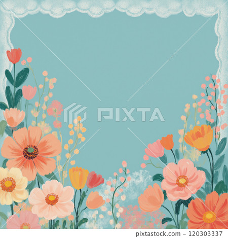 Abstract Elegant Watercolor Flower Bouquet 120303337