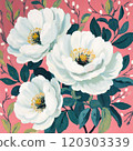 Abstract Elegant Watercolor Flower Bouquet 120303339