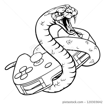 Snake Gamer Video Game Animal Sports Team Mascot Snake Gamer Video Game Animal Sports Team Mascot 120303642