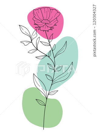 Boho wall art decoration printable poster isolated on white background. Vector illustration Boho wall art decoration printable poster isolated on white background. Vector illustration 120304327