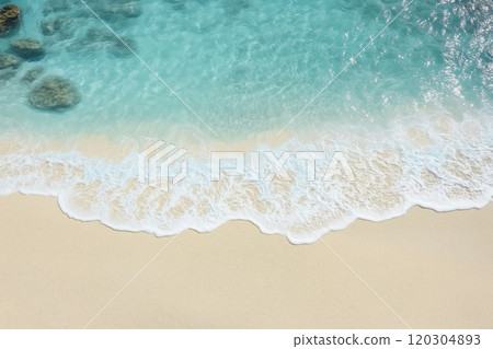 夏季海灘俯視背景 120304893