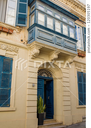 Typical maltese house in Sliema, Malta Typical maltese house in Sliema, Malta 120305197