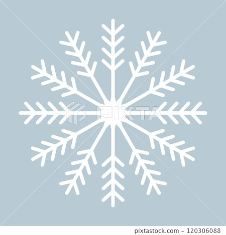 Snowflake. White ice snowflake on blue background. Crystals, Christmas, new year. Winter symbol. Snowflake. White ice snowflake on blue background. Crystals, Christmas, new year. Winter symbol. 120306088