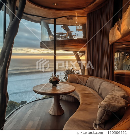 海邊的木製酒店 120306331