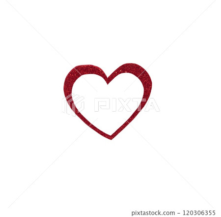Red heart shape isolated on white background. Celebrating Valentine's Day 120306355