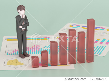 Graphs and businessmen Graphs and businessmen 120306713