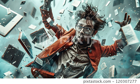 Writer Caught in a Storm of Chaos and Creativity 120307277