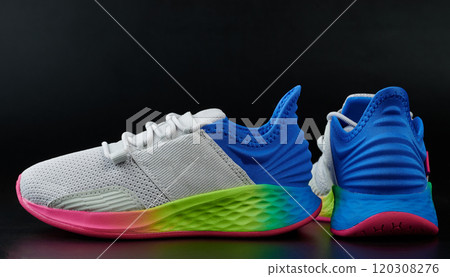 Pair of colorful running shoes 120308276