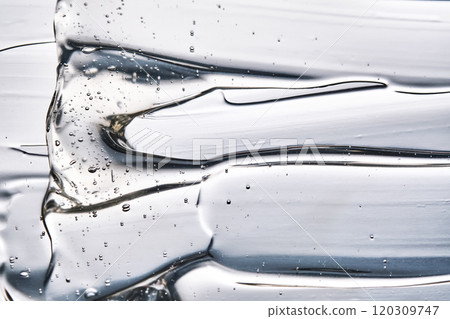 Texture of the hair gel or hyaluronic gel for the face. Texture of the hair gel or hyaluronic gel for the face. 120309747