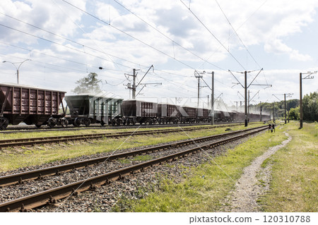 railway freight wagon railway freight wagon 120310788