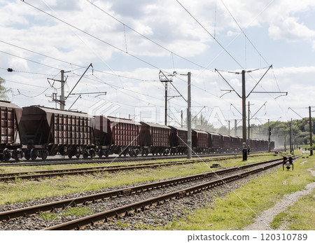 railway freight wagon railway freight wagon 120310789