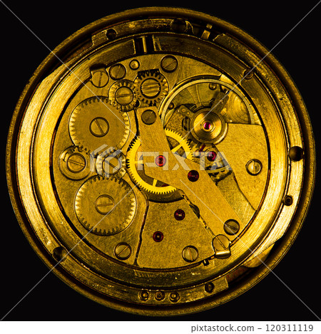 old mechanism on background of old metal cogwheels old mechanism on background of old metal cogwheels 120311119